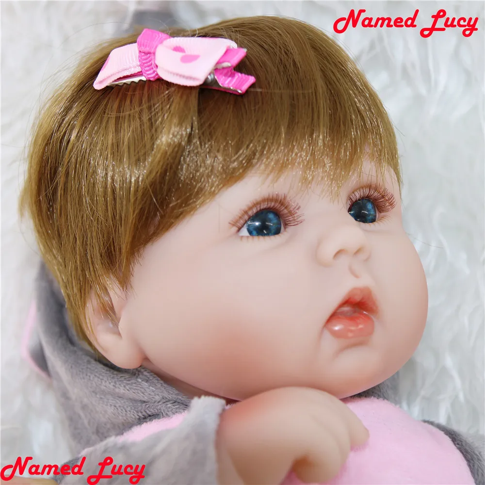 

Bebes reborn girl doll 18"40cm soft silicone reborn baby real doll for children gift toys real alive reborn bonecas