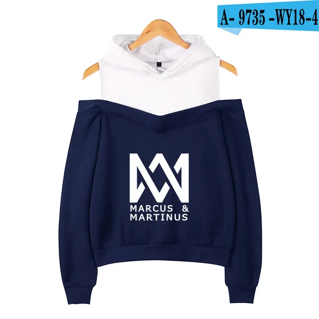 navy blue Marcus Martinus толстовки с открытыми плечами, свитшоты с солнечной системой, модные женские эксклюзивные Kpop сексуальные толстовки с капюшоном, толстовка в стиле хип-хоп, куртка - Цвет: navy blue