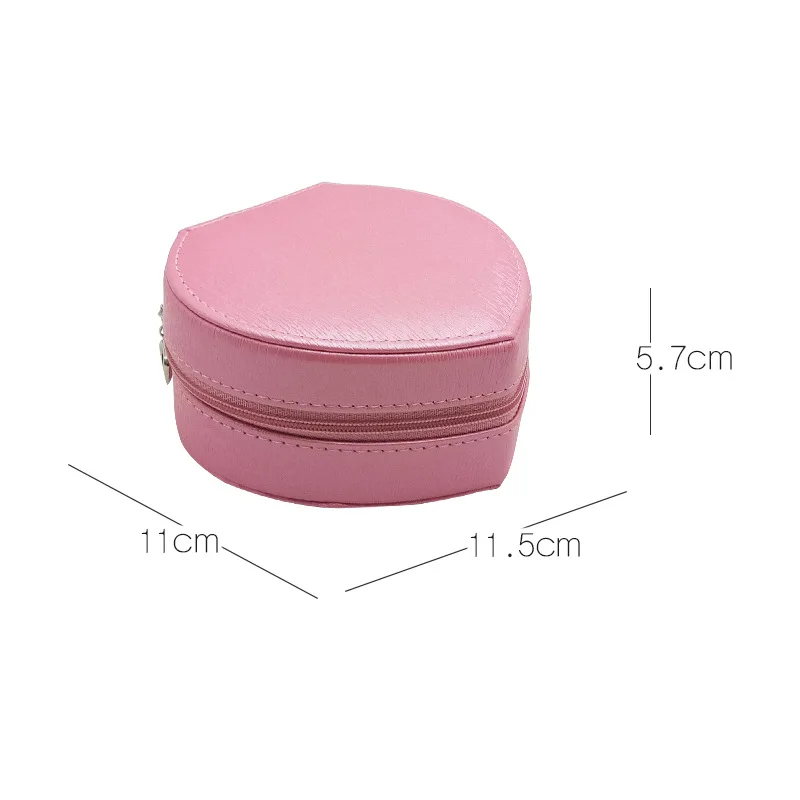 Кожаная сумка для ювелирных изделий Портативная хранения с застежкой-молнией 2019