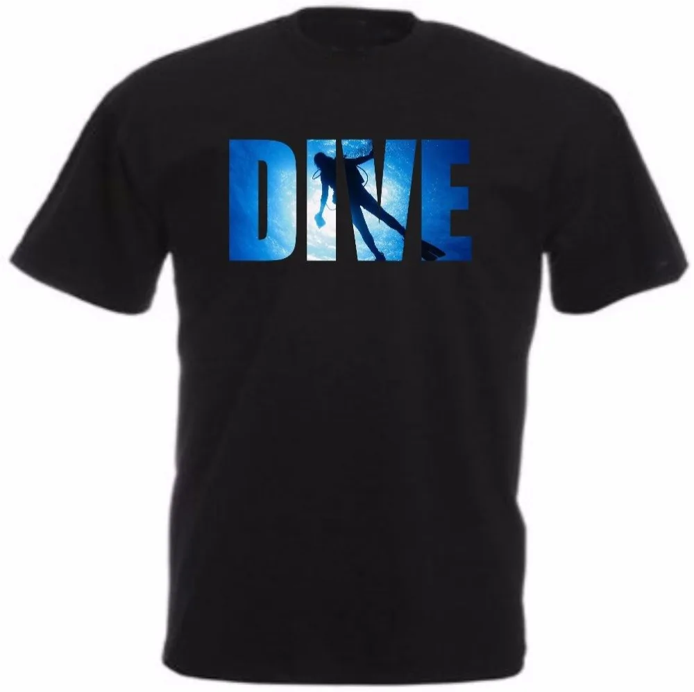

2019 O-Neck Tops Male New Fashion For Men Short Sleeve Dive Scuba Dive T-Shirt Fan Gift Idea T Shirt Funny Casual Tee Shirts