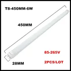 2pcslot сид t8 450mm 6w ac85v-265v светильник свет smd фары 2835 образный освещения холодный белыйтеплый белый гостиная и спальня