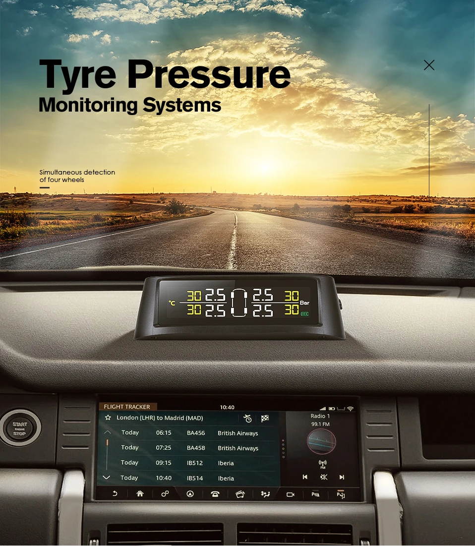 Asottu умный автомобиль TPMS система контроля давления в шинах Солнечная энергия зарядка цифровой ЖК-дисплей система охранной сигнализации TPMS