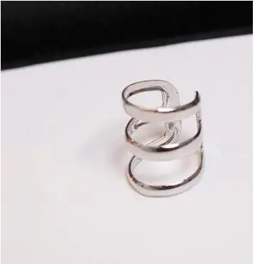 1 новый панк рок золотой и серебряный зажим для ушей мужчин женщин без пирсинг