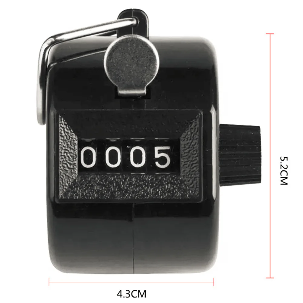Ручная тележка с Нажмите счетчик 4 цифры палец Дисплей ручной подсчет кликер
