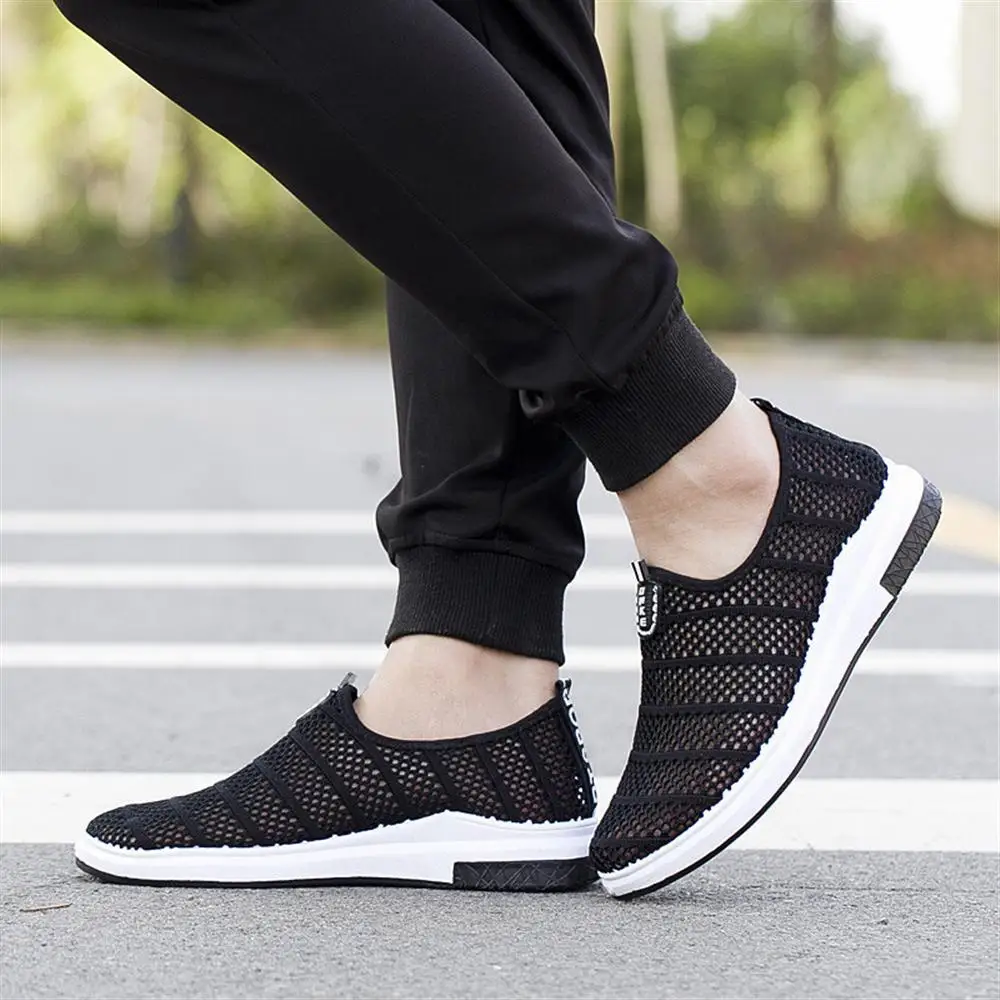 Smerilli 2018 Autumn Breathable Shoes Men Comfortable Air Mesh Casual Slip On Sneakers Driving Black Gray | Обувь