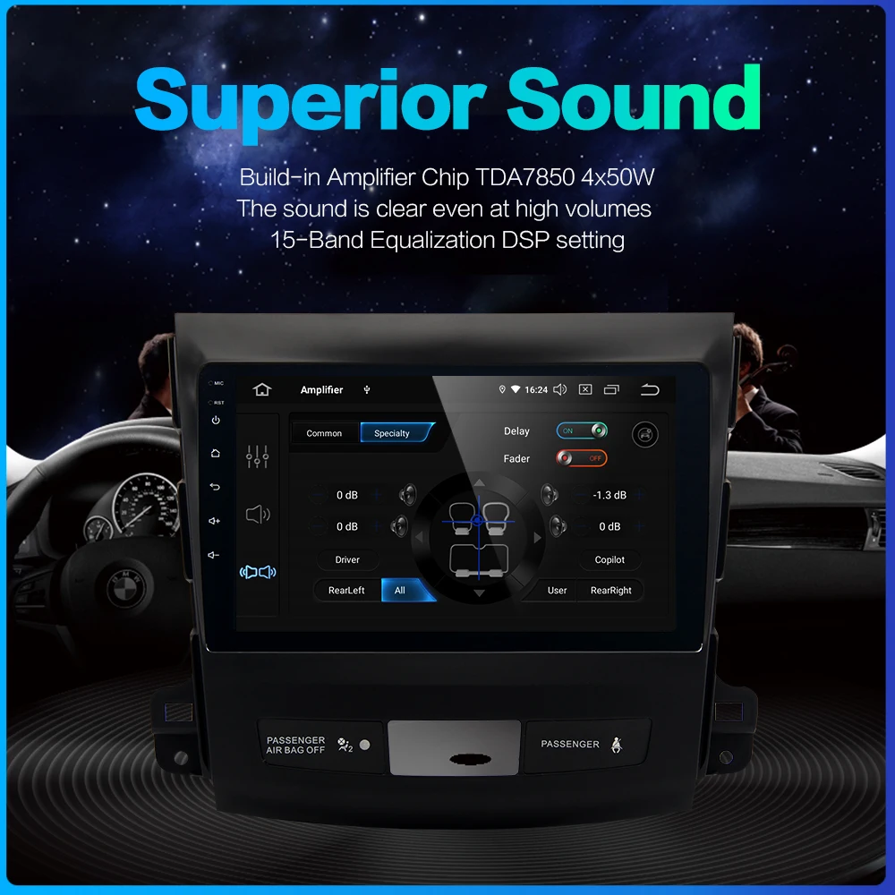 Автомобильная стереосистема на Android 9 0 встроенный сенсорный экран дюймов DSP для