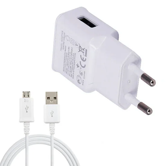 2A EU USB портативный адаптер зарядного устройства для сотового телефона + USB-кабель