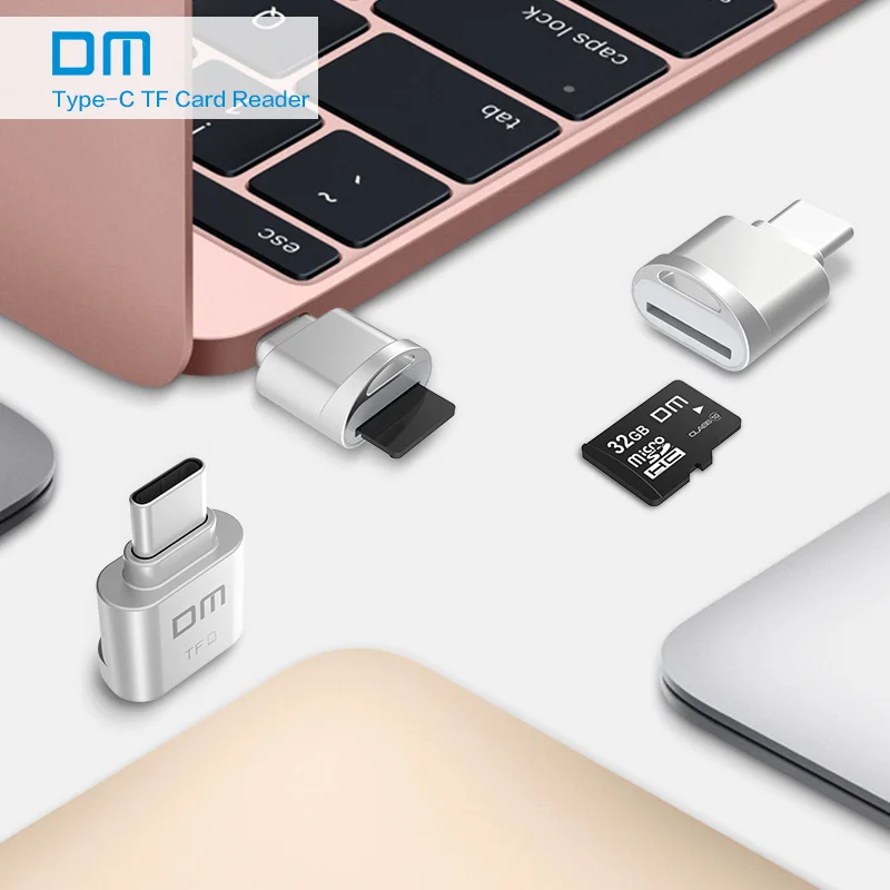 

DM Mini Type C usb3.1 Micro SD TF кардридер для Macbook или смартфона с интерфейсом type c