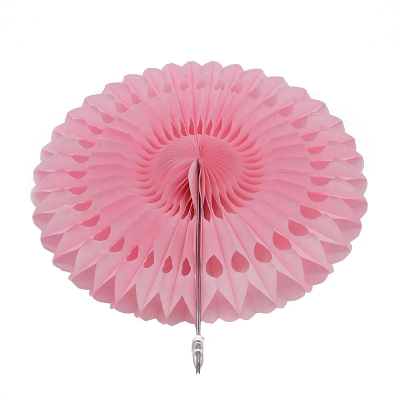 rose pink 20 см/25 см/30 см Висячие бумажные цветы папиросная бумага Honeycomb бумажные веера Pinwheels для дня рождения, свадьбы, вечеринки, фестиваля украшения - Цвет: rose pink