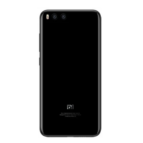 Чехол со стеклянным аккумулятором для Xiao mi 6 mi 6 mi 6 MCE16, задняя крышка для аккумулятора телефона, задняя крышка, чехол s - Цвет: Black