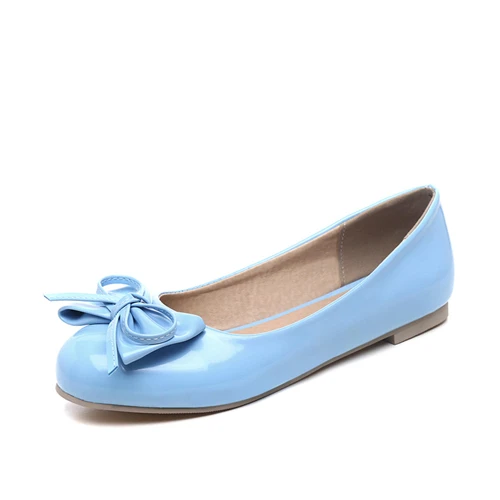 sky blue Милые женские туфли на плоской подошве; коллекция года; сезон весна-осень; лоферы на плоской подошве; Женские Повседневные балетки для медсестры; цвет черный, розовый, белый; большие размеры 47 - Цвет: sky blue