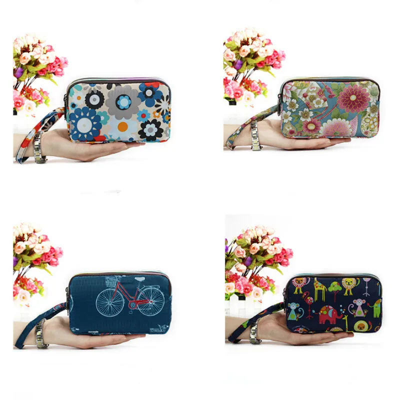 Женский водонепроницаемый клатч на молнии с цветком Сумочка для телефона