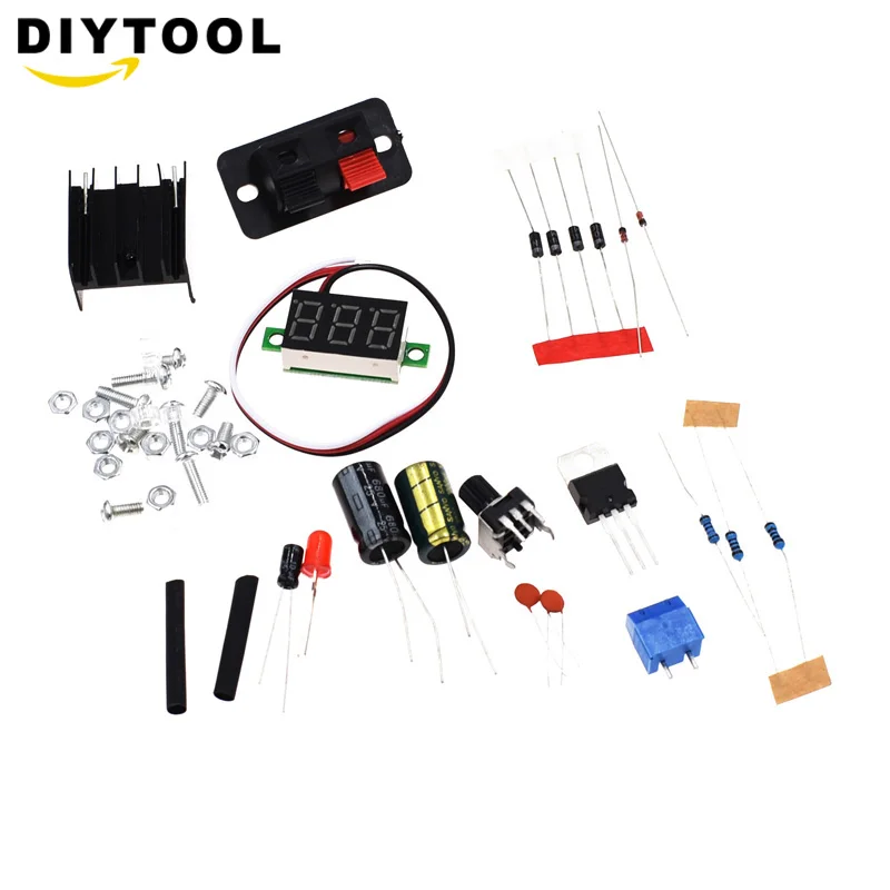 DIY LM317 Регулируемый Напряжение Питание обучения доска комплект с Чехол узнать