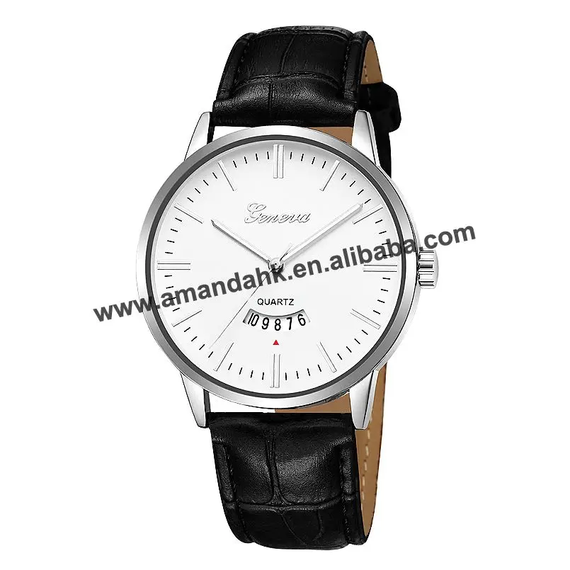 black silver white Модные женские наручные часы, горячая Распродажа браслет с часами бизнес Женева наручные часы, горячая распродажа мужские Спортивные Повседневные часы 645 - Цвет: black silver white