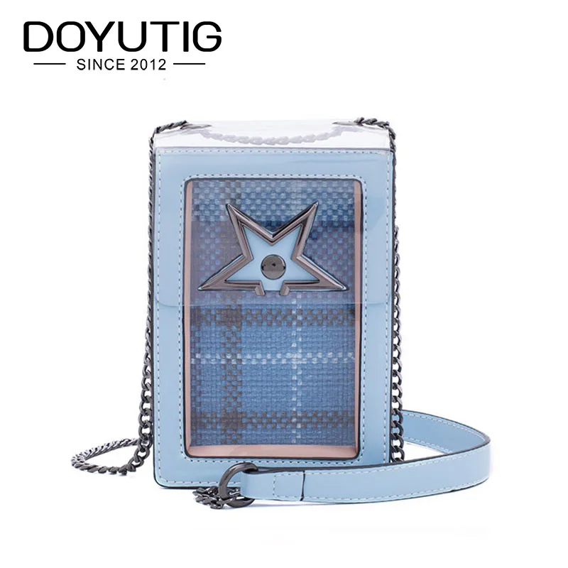 DOYUTIG корейский стиль Для женщин плед из искусственной кожи Crossbody мешки девушка