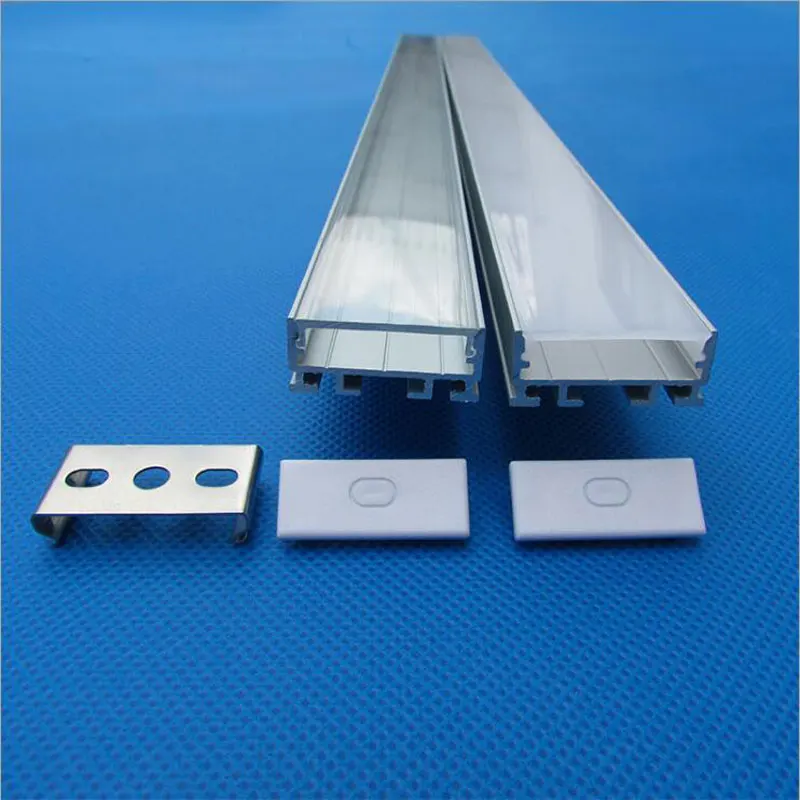 

New Hoisting LED Bar Light Lamp Shell with PC Cover 1meter 26mm*11mm U Shape Lampshades Aluminum Housing