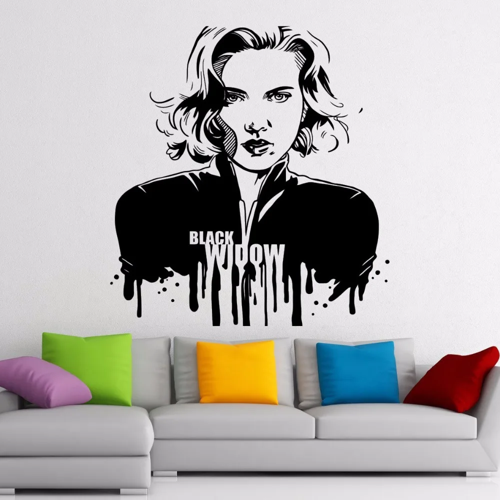 Настенные наклейки с изображением черной вдовы домашний декор настенные