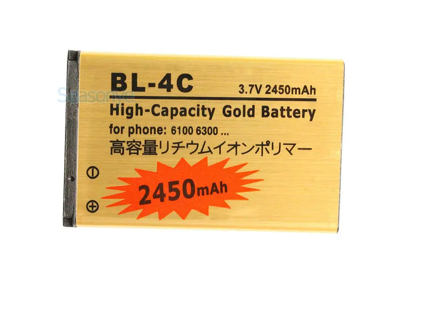 Seasonye 2450mAh BL 4C / BL4C Gold запасной аккумулятор + ЖК зарядное устройство для Nokia 6100 6300 2220s
