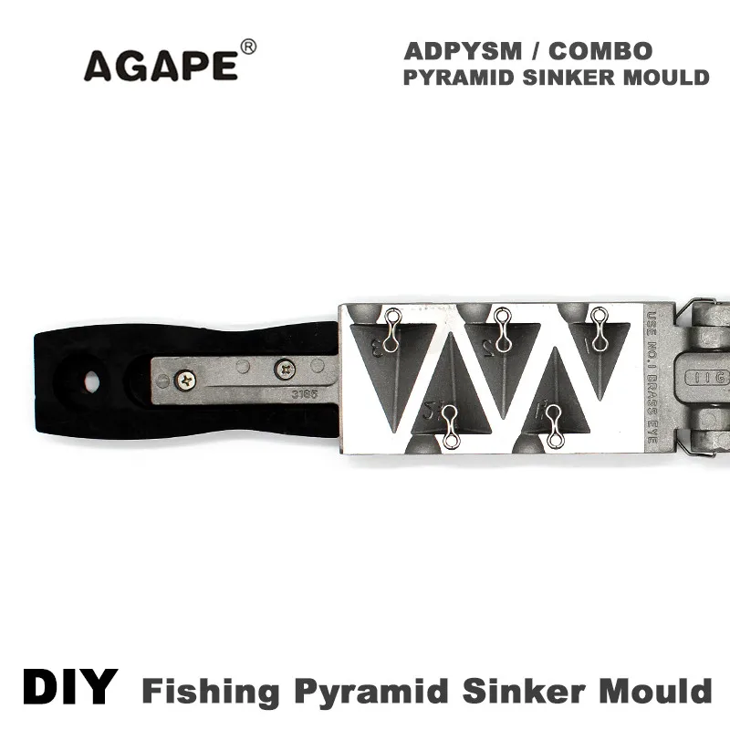 Agape DIY рыболовная Пирамида грузило форма ADPYSM/комбо 1 унции 2 3 5 полостей | Спорт и