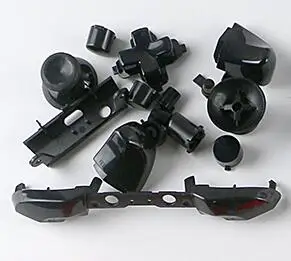 black 50sets/lot Plastic RB LB Bumper RT LT Trigger Buttons Mod Kit For Microsoft Xbox One S Slim Controller Analog Stick Dpad - Цвет: black