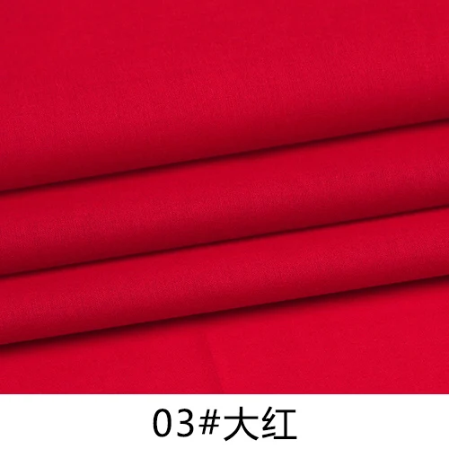 03dahong 50X150 см хлопковая подкладка тонкая расческа хлопок цвет чистый цвет хлопок ткань одежда рубашка ткань постельные принадлежности - Цвет: 03dahong