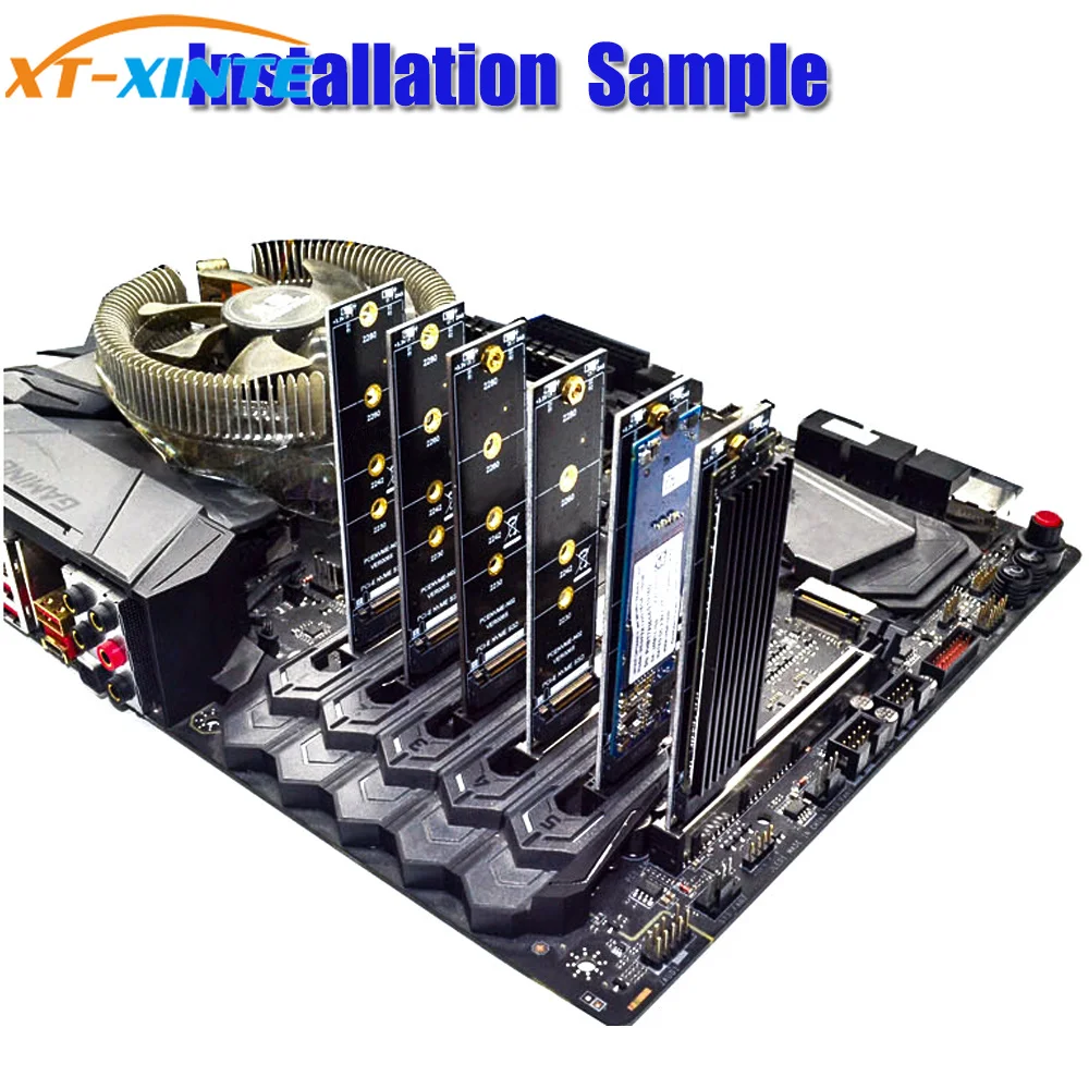 Переходная плата для NVME переходник NGFF M.2 в PCI-E3.0 1x PCI Express Raiser поддержка 2230 2242 2260 2280 M