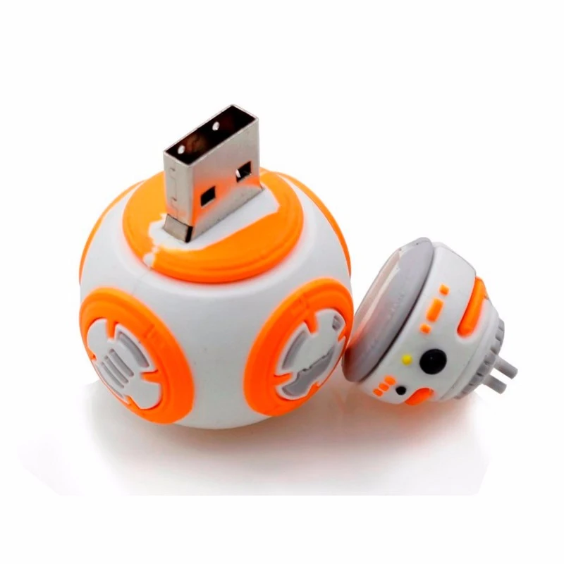 Робот BB-8 Звездные войны The Force Awakens Memory Stick USB флэш-накопитель 64 ГБ 32 ГБ 16 ГБ 8 ГБ карта памяти Ручка привод робот U диск