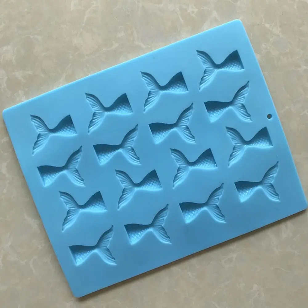 Силиконовые мини-Русалка с милым хвостиком Fondant (сахарная) форма для торта
