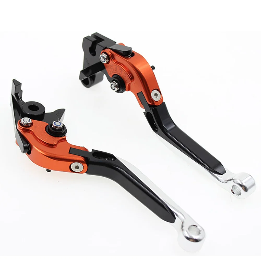 Orange Black Sil Bla CNC Алюминий Регулируемый мотоциклов Складной Выдвижная тормозной рычаг сцепления для Honda CB 500 CB500S чашки PC32 1997 1998 1999 - Цвет: Orange Black Sil Bla