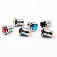 1pcslot yt1775b hole size 12mm metal automatic reset push switch dc24vac220v 6 colors cambered surface button waterproof