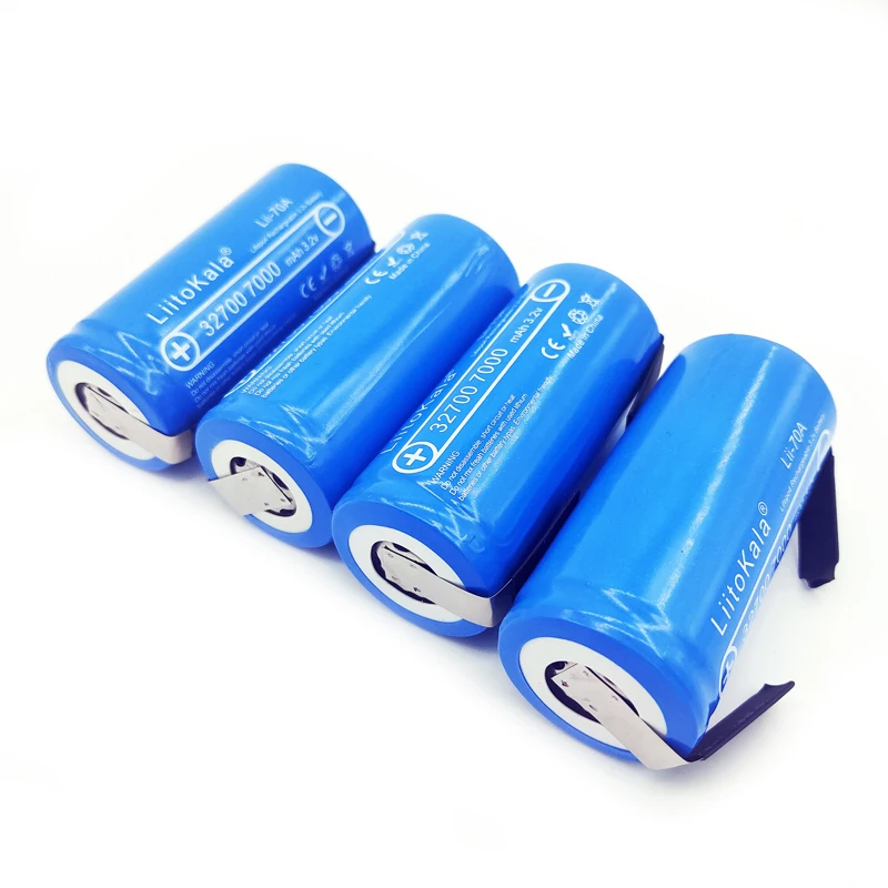 LiitoKala 3,2 V 32700 7000mAh 6500mAh LiFePO4 батарея 35A непрерывный разряд максимум 55A батарея высокой мощности+ никелевые листы