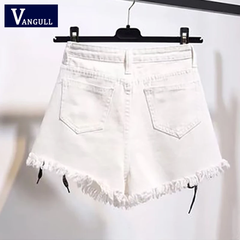 Vangull/Летняя Новинка стильная женская одежда однотонные джинсовые шорты с