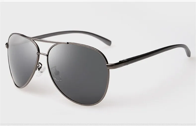 Модные мужские поляризованные солнцезащитные очки из алюминиевого сплава с