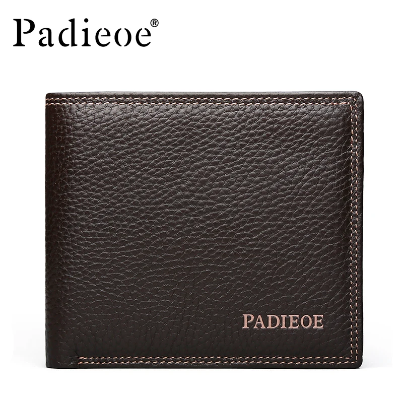 Padieoe новый модный короткий кошелек из натуральной кожи роскошный бренд мужские