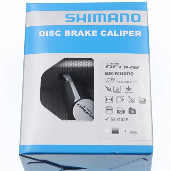 sliver caliper Shimano горные велосипеды M6000 тормозной суппорт Гидравлический дисковый тормоз DEORE BR-M6000 суппорт - Цвет: sliver caliper