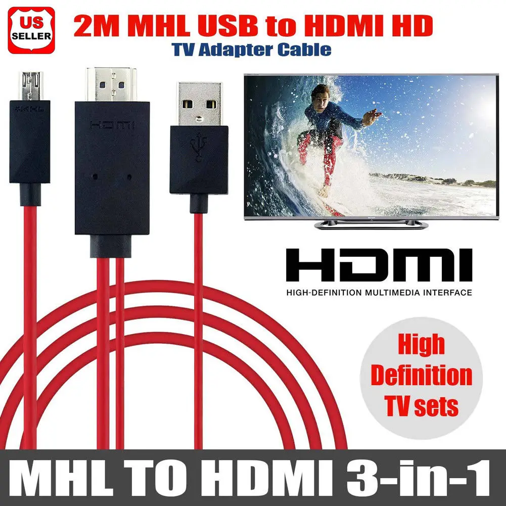 Аудио-видео кабели 1080 P телевизионный HD кабель адаптер US MHL Micro USB к HDMI для