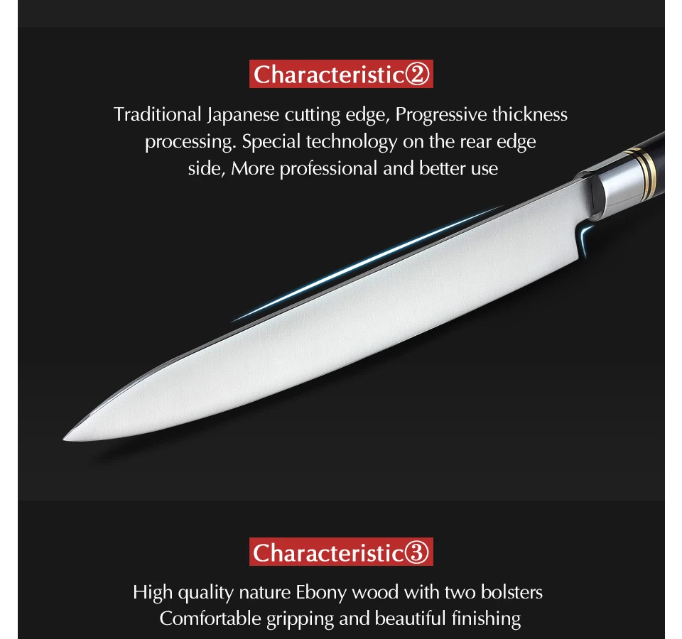 XINZUO 240/270/300 мм рыб филетировочная Ножи японский X5Cr15MoV Нержавеющая сталь Pro суши сашими лосось Кухня Ножи черное дерево РУЧКА