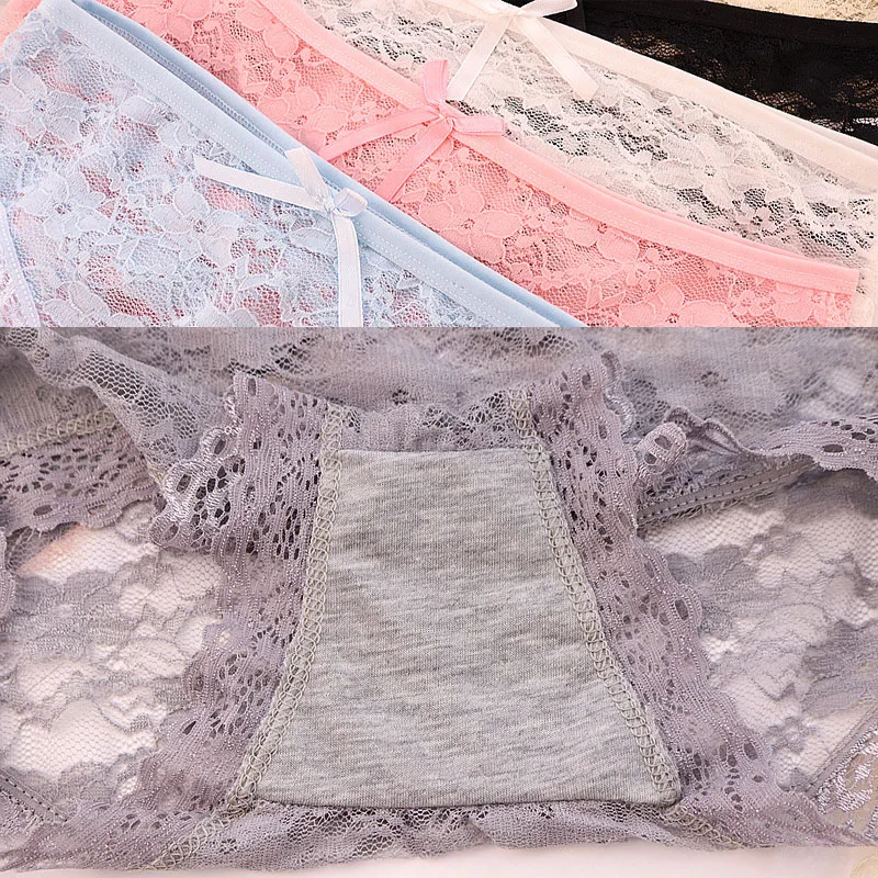 Кружевное нижнее белье женские трусики хлопковые трусы танга милые стринги для