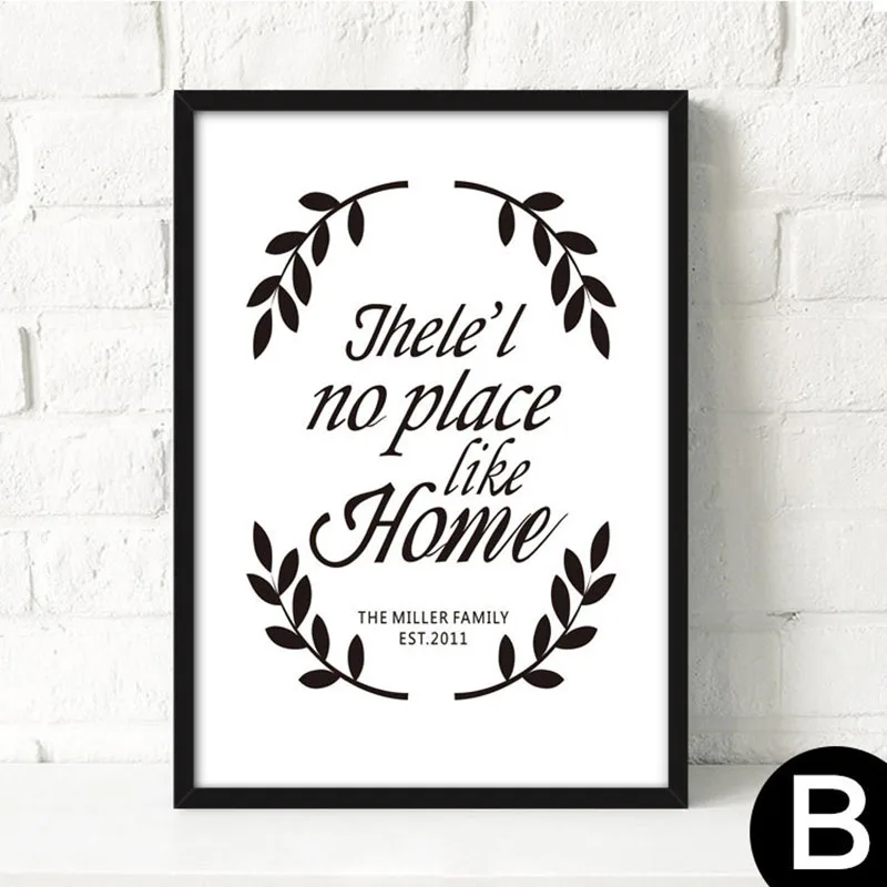 HAOCHU Скандинавская декоративная картина на холсте буква алфавита предложение