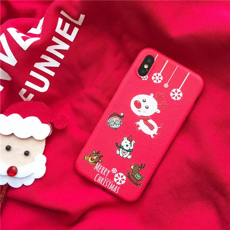 Krimisy милые Merry Christmas Tree конфеты Санта Клаус оленей пара для iPhone чехол 6 6S 7 8 Plus X Xs Max XR