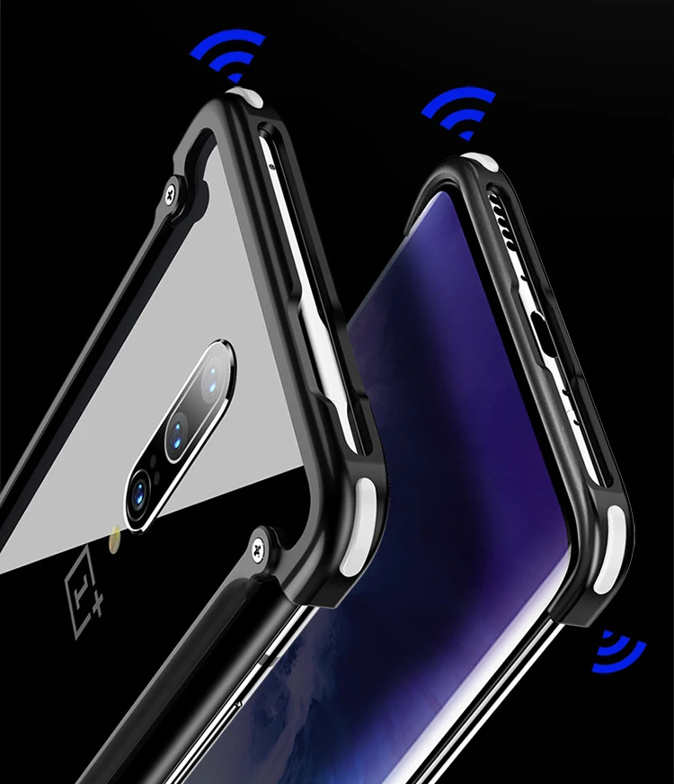 Oatsbasf чехол для OnePlus 7 Pro Тонкий Алюминиевый металлический бампер чехол для OnePlus 7 7 Pro модный защитный чехол