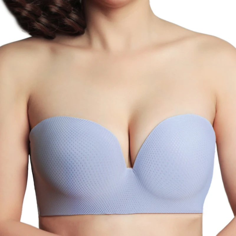 BAICLOTHING мульти-способ женский Гладкий бесшовный 1/2 половина чашки на косточках без бретелек трансформер пуш-ап бюстгальтер 34 36 38 40 42 44 B C D