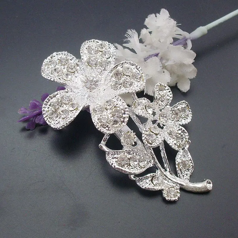 Модная брошь для свадьбы блестящий кристалл цветочный цветок свадьба сплав