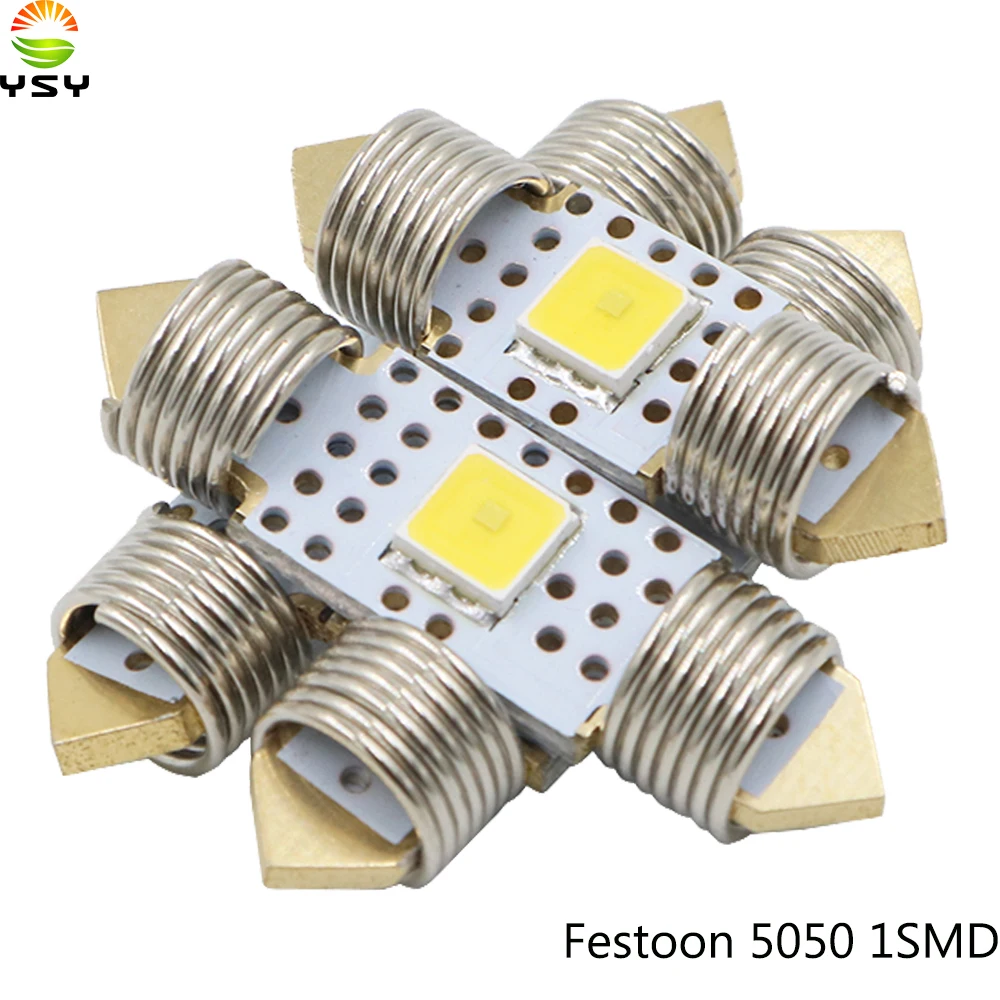 YSY 200X31 мм 36 39 41 SMD 5050 1 светодиодный белый купол гирлянда Автомобильный свет C5W