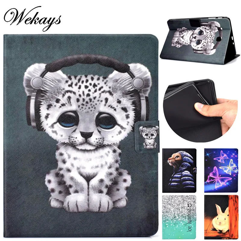 

Wekays For Samsung Tab E 9.6 T560 Cartoon Leather Stand Fundas Case For Samsung Galaxy Tab E 9.6" T560 T561 Tablet Cover Cases