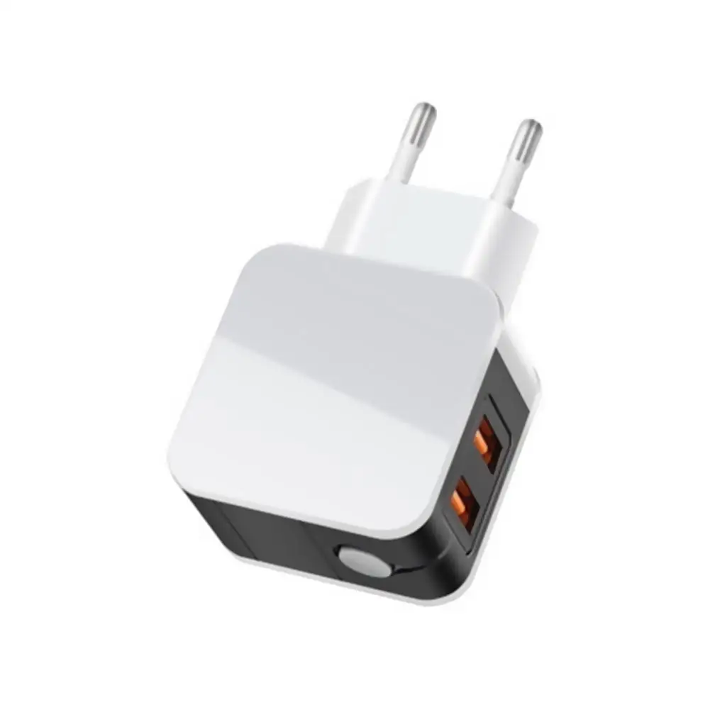 Universal 2USB зарядное устройство 5V2. 4A VDE Быстрая зарядка светодиодный дисплей Напряжение тока цифровая вспышка зарядная головка ЕС вилка - Тип штекера: Universal