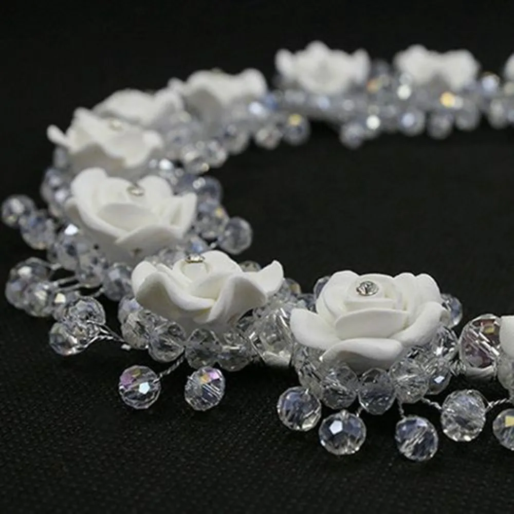 Свадебная диадема Мягкая Керамика цветок свадебные headdress17