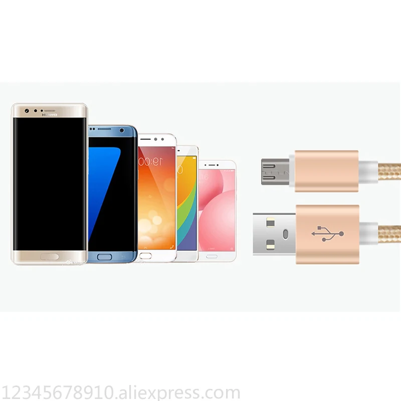 Usb кабель для Android micro usb нейлон быстрое зарядное устройство USB передачи данных samsung