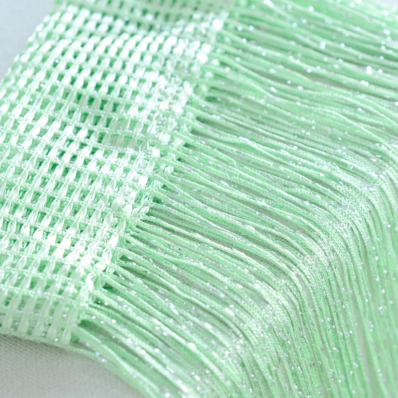 Блестящая струнная занавеска занавески оконные комнаты делитель вуаль сетчатые