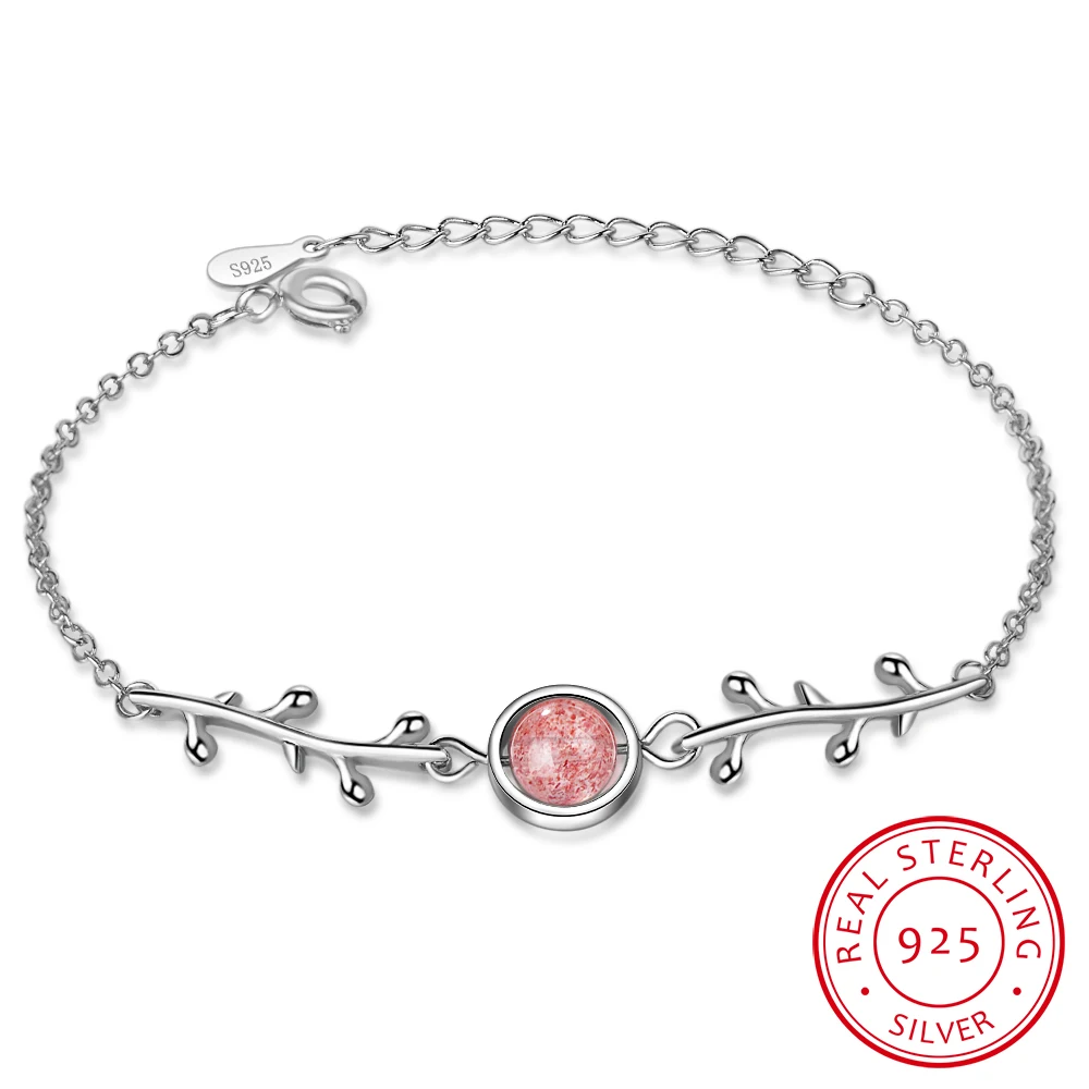 Женский браслет из серебра 925 пробы с листьями|Гибкие и жесткие браслеты| |